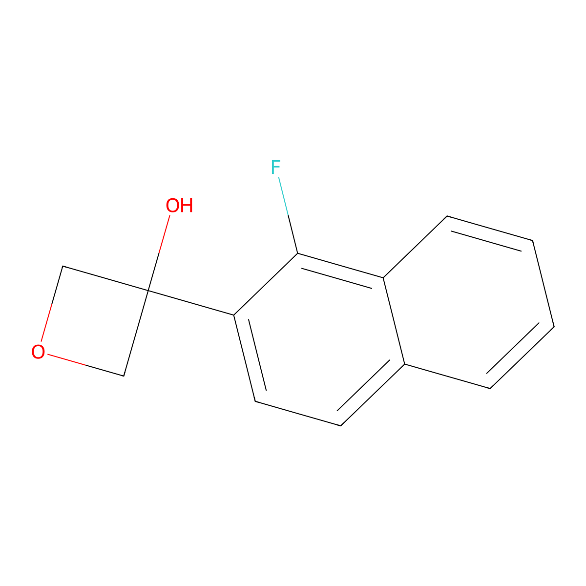3-(1-Fluoro-2-naphthalenyl)-3-oxetanol molecular structure, CAS 2148101-16-8