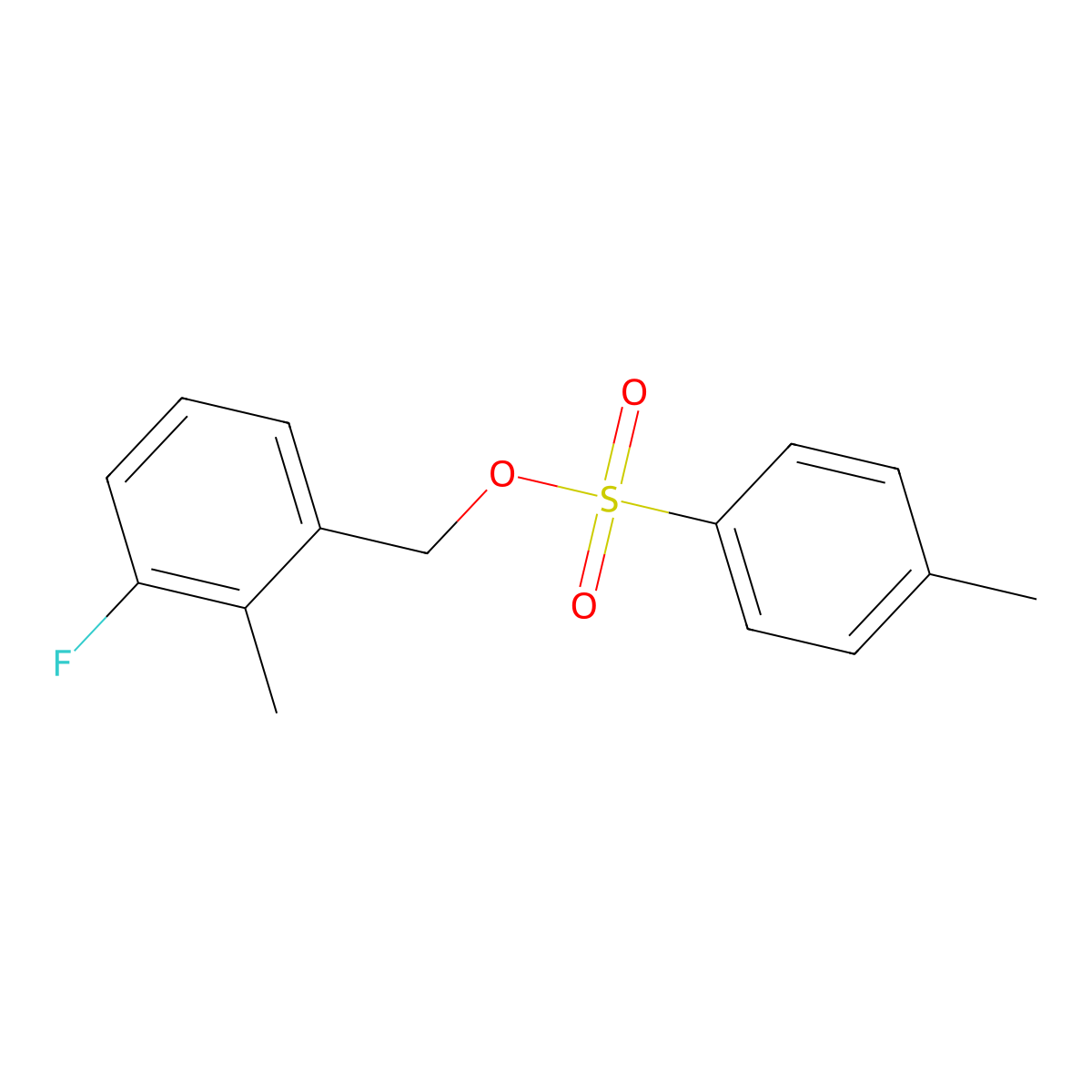 (3-Fluoro-2-methylphenyl)methyl 4-methylbenzene-1-sulfonate molecular structure, CAS 2148140-85-4