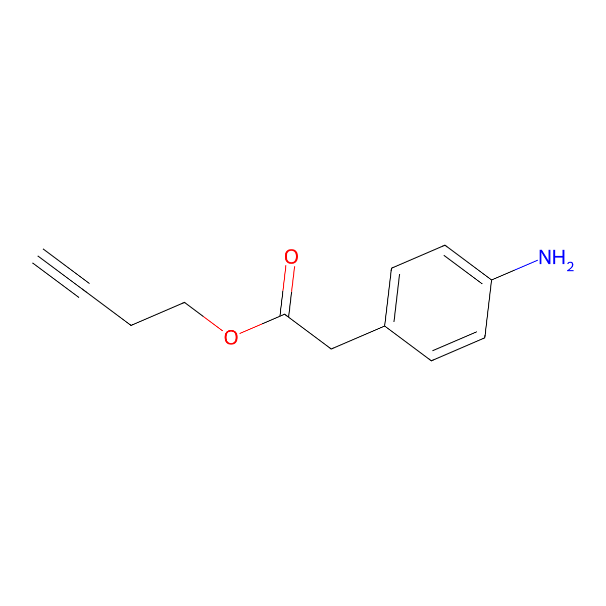 But-3-ynyl 2-(4-aminophenyl)acetate molecular structure, CAS 2148161-87-7