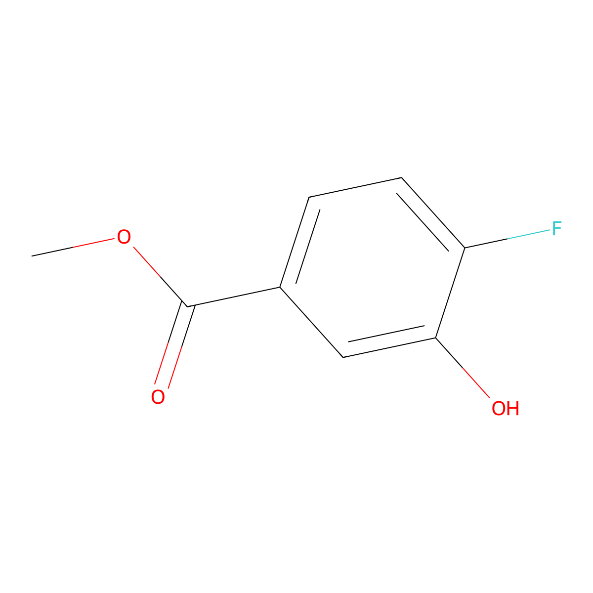 4-Fluoro-3-hydroxy-benzoic acid methyl ester molecular structure, CAS 214822-96-5