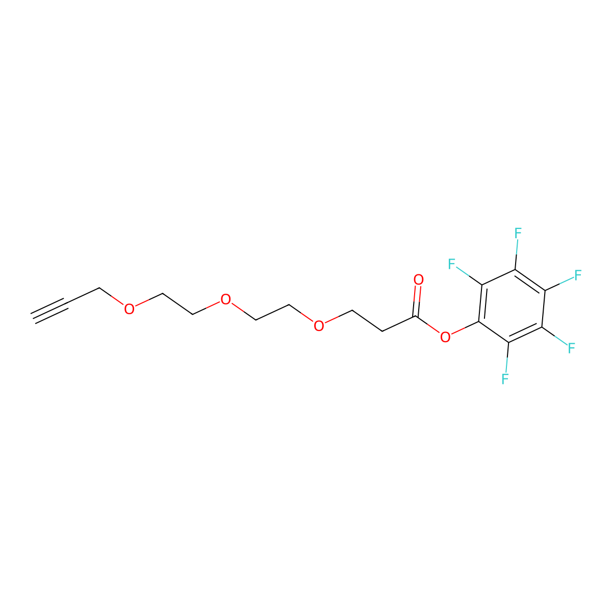 Propargyl-PEG3-PFP ester molecular structure, CAS 2148295-91-2