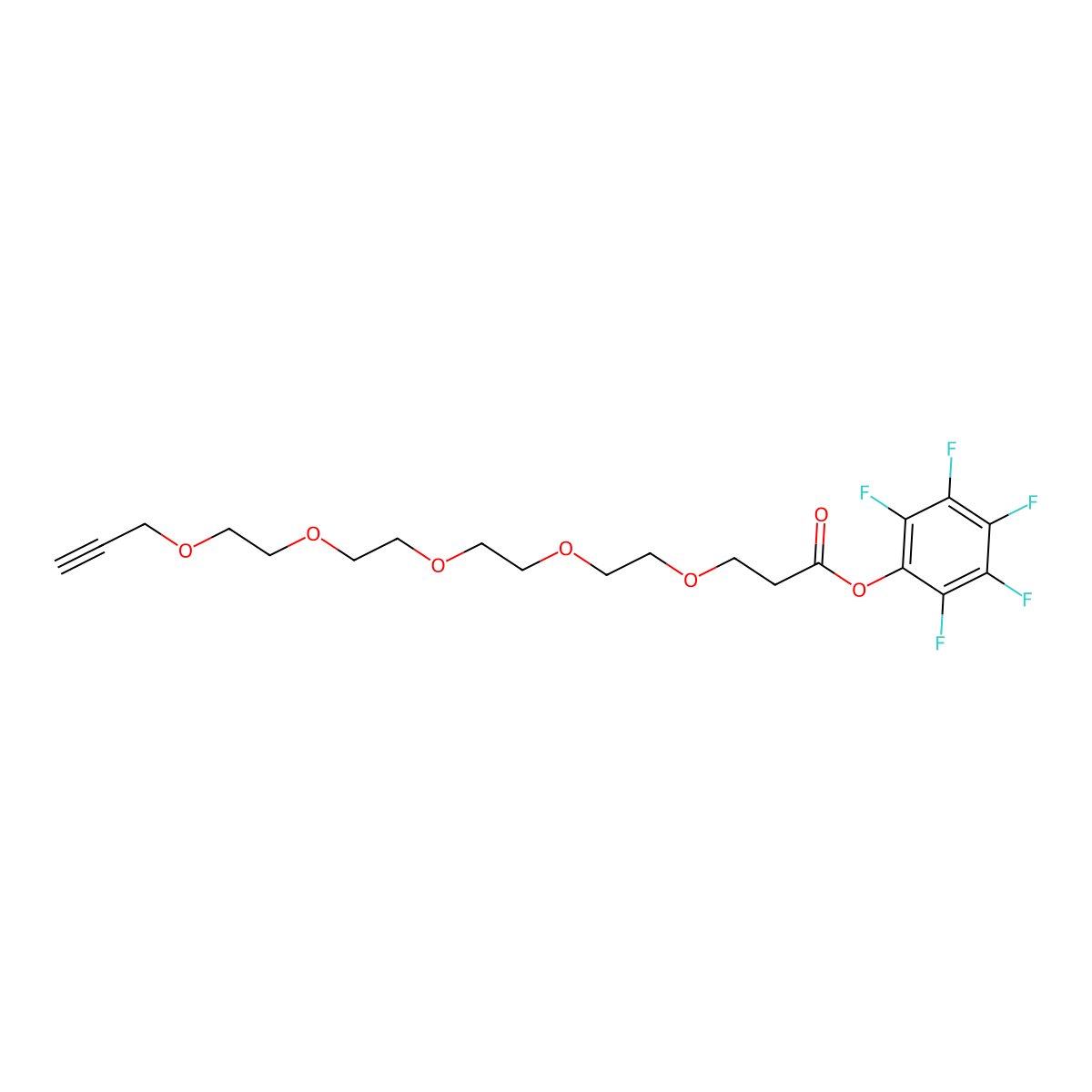 Propargyl-PEG5-PFP ester molecular structure, CAS 2148295-92-3