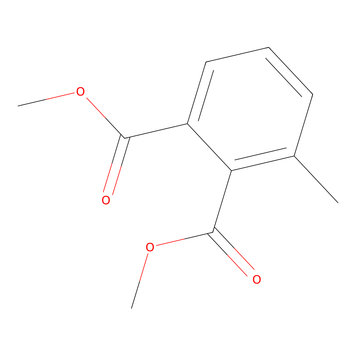 Dimethyl 3-methylphthalate molecular structure, CAS 21483-46-5