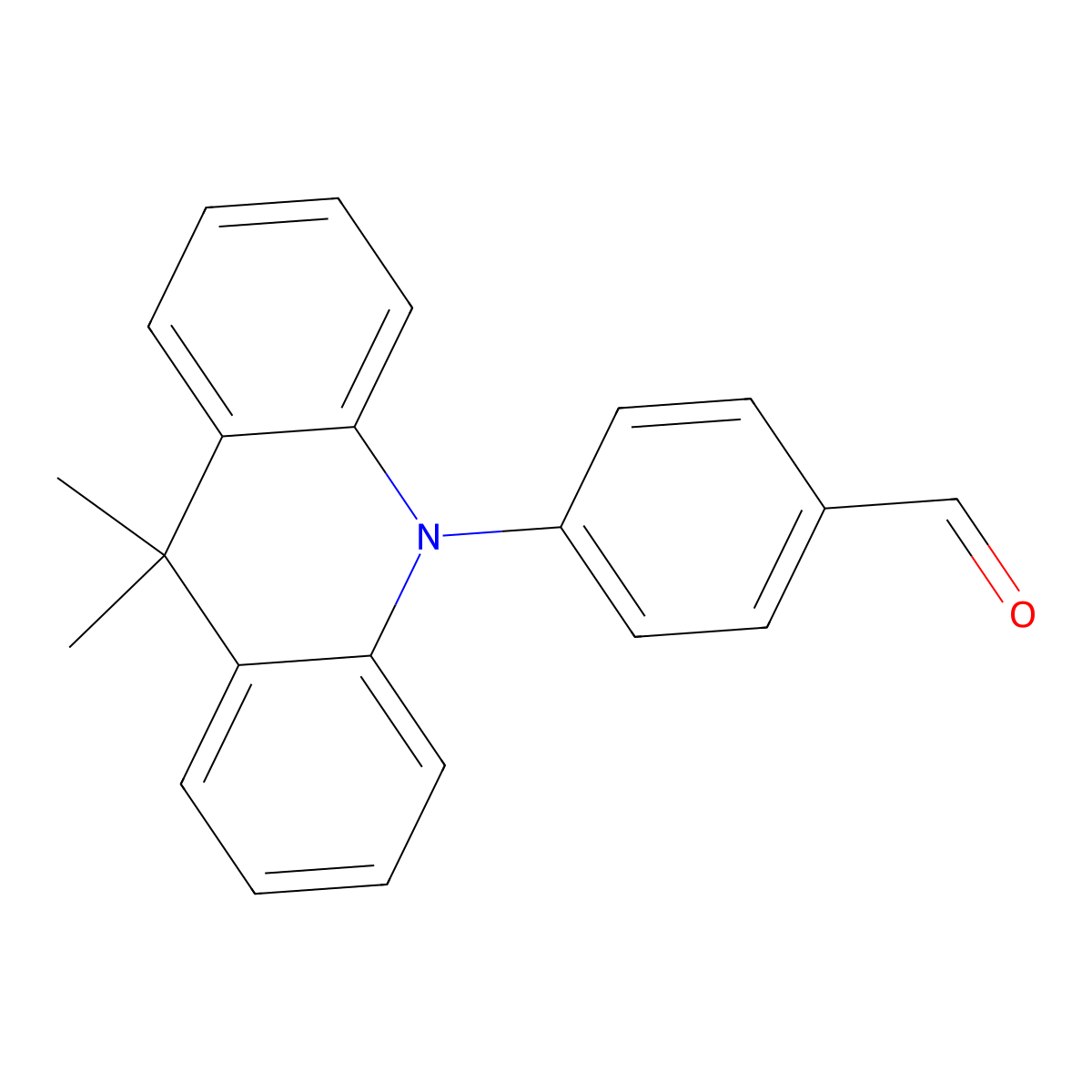4-(9,9-Dimethylacridin-10(9H)-yl)benzaldehyde molecular structure, CAS 2148301-46-4