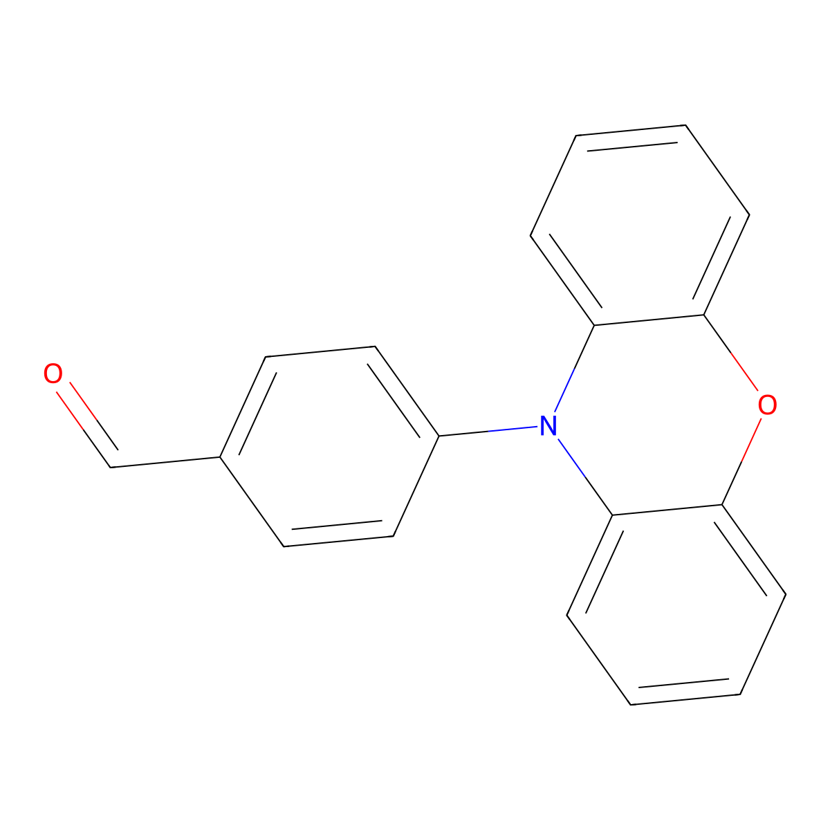 4-(10H-Phenoxazin-10-yl)benzaldehyde molecular structure, CAS 2148301-47-5