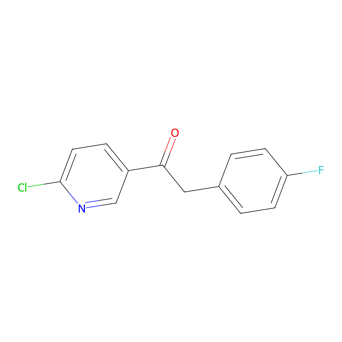 1-(6-Chloropyridin-3-YL)-2-(4-fluorophenyl)ethan-1-one molecular structure, CAS 214831-66-0