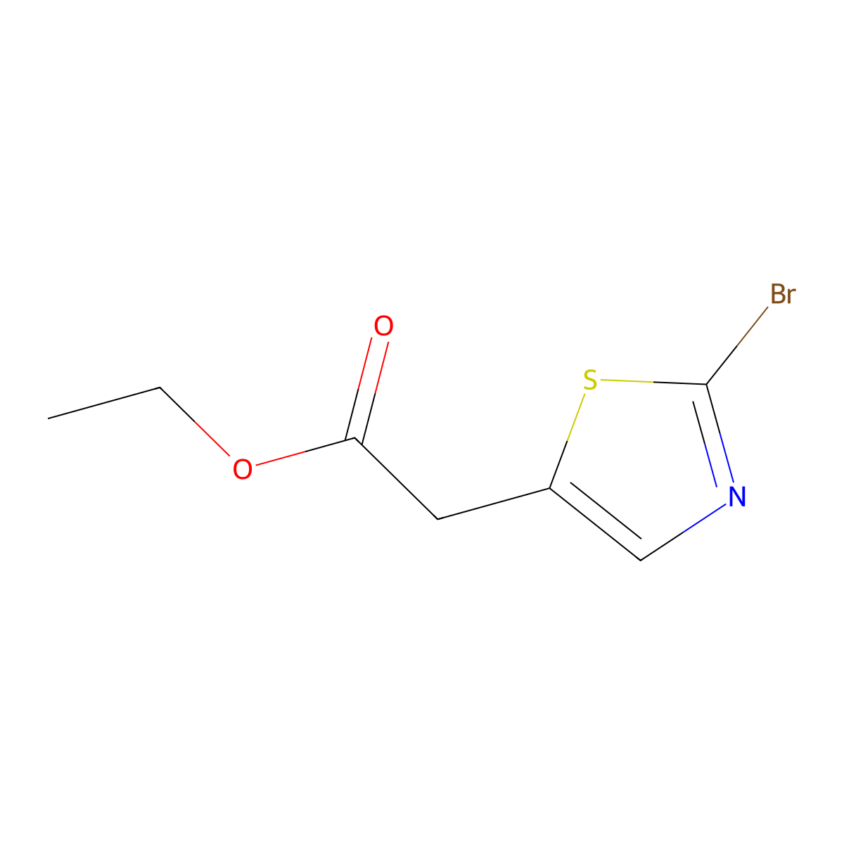 Ethyl 2-(2-bromo-1,3-thiazol-5-yl)acetate molecular structure, CAS 214833-98-4