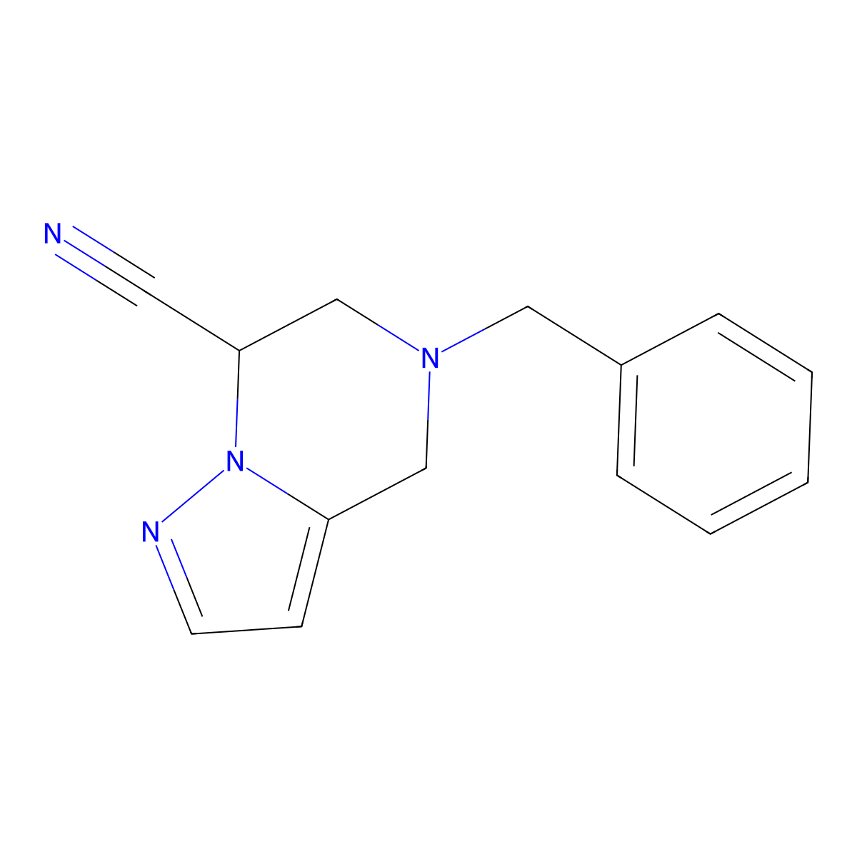 5-Benzyl-4,5,6,7-Tetrahydropyrazolo[1,5-A]Pyrazine-7-Carbonitrile molecular structure, CAS 2148334-10-3