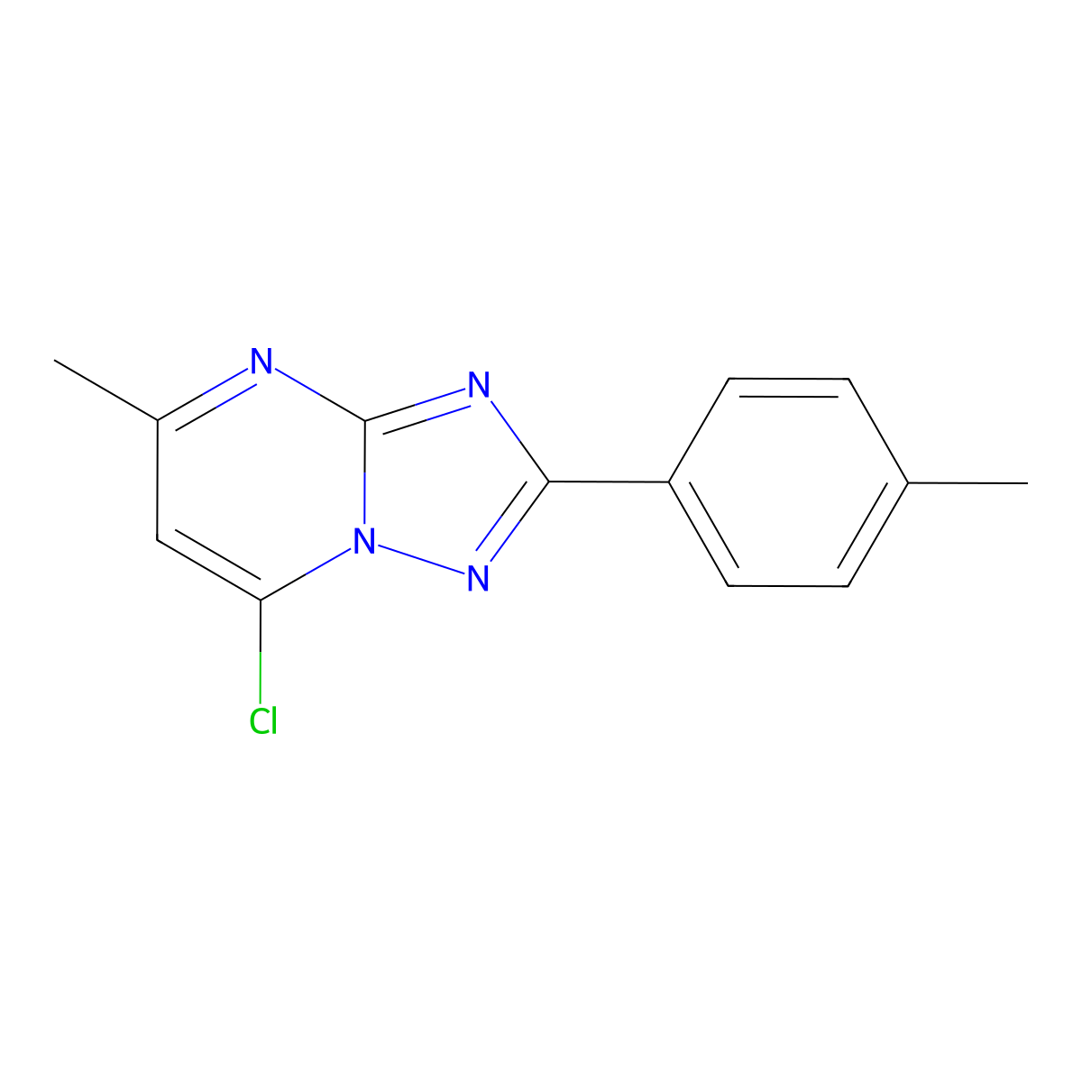 7-Chloro-5-methyl-2-(4-methylphenyl)[1,2,4]triazolo[1,5-a]pyrimidine molecular structure, CAS 2148351-94-2
