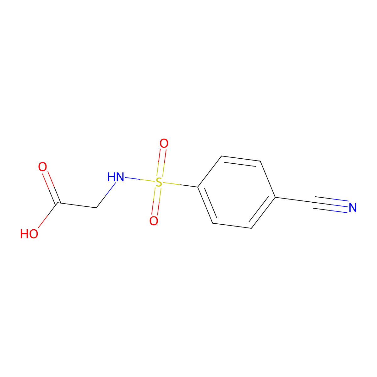 2-(4-Cyanobenzenesulfonamido)acetic acid molecular structure, CAS 214841-99-3