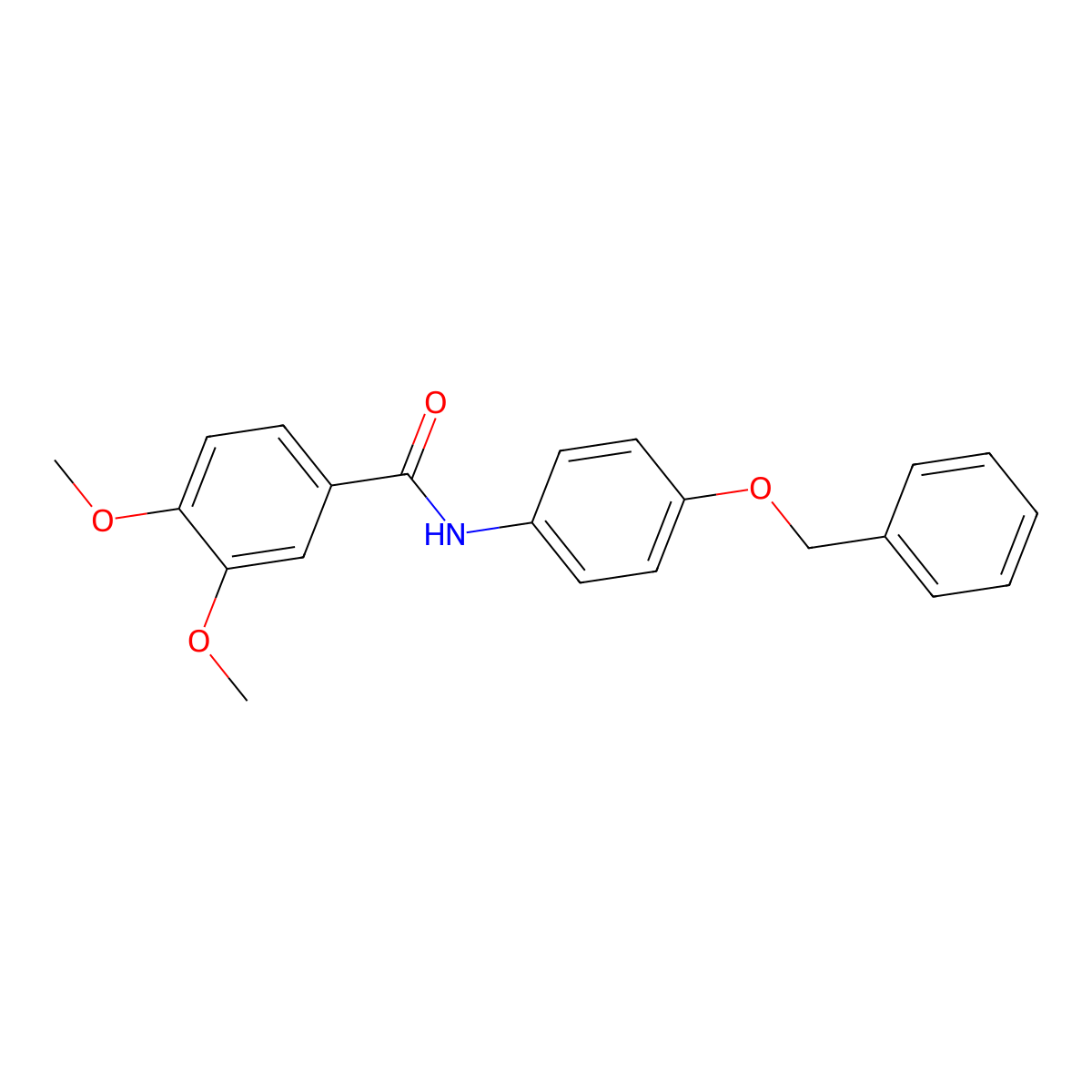 N-[4-(benzyloxy)phenyl]-3,4-dimethoxybenzamide molecular structure, CAS 214844-14-1