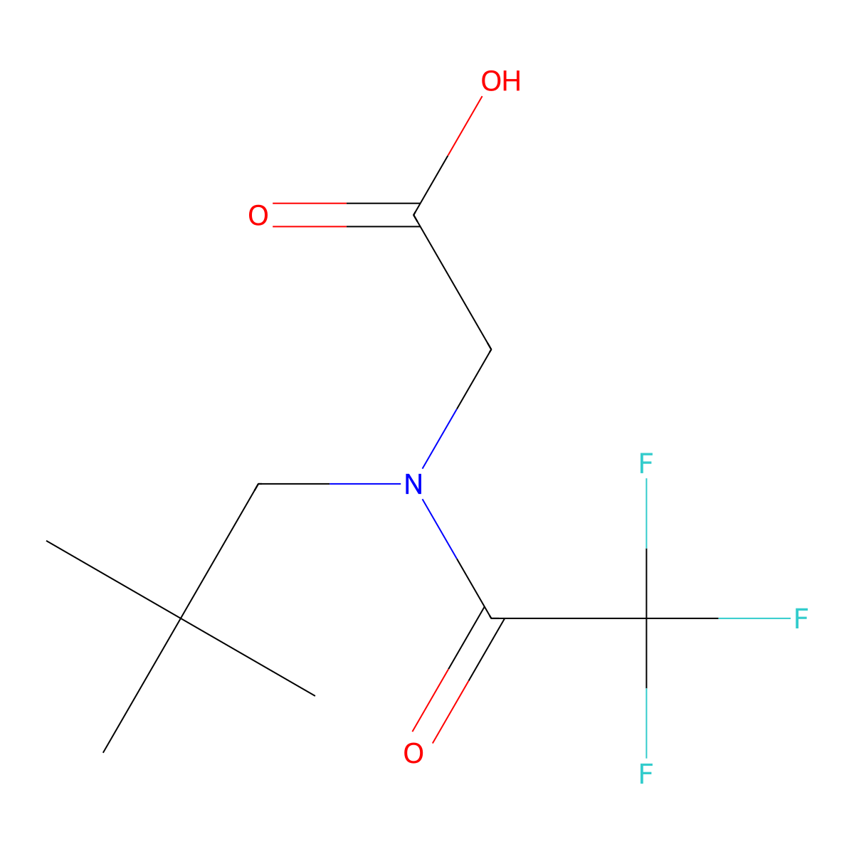 2-[N-(2,2-dimethylpropyl)-2,2,2-trifluoroacetamido]acetic acid molecular structure, CAS 2148478-46-8