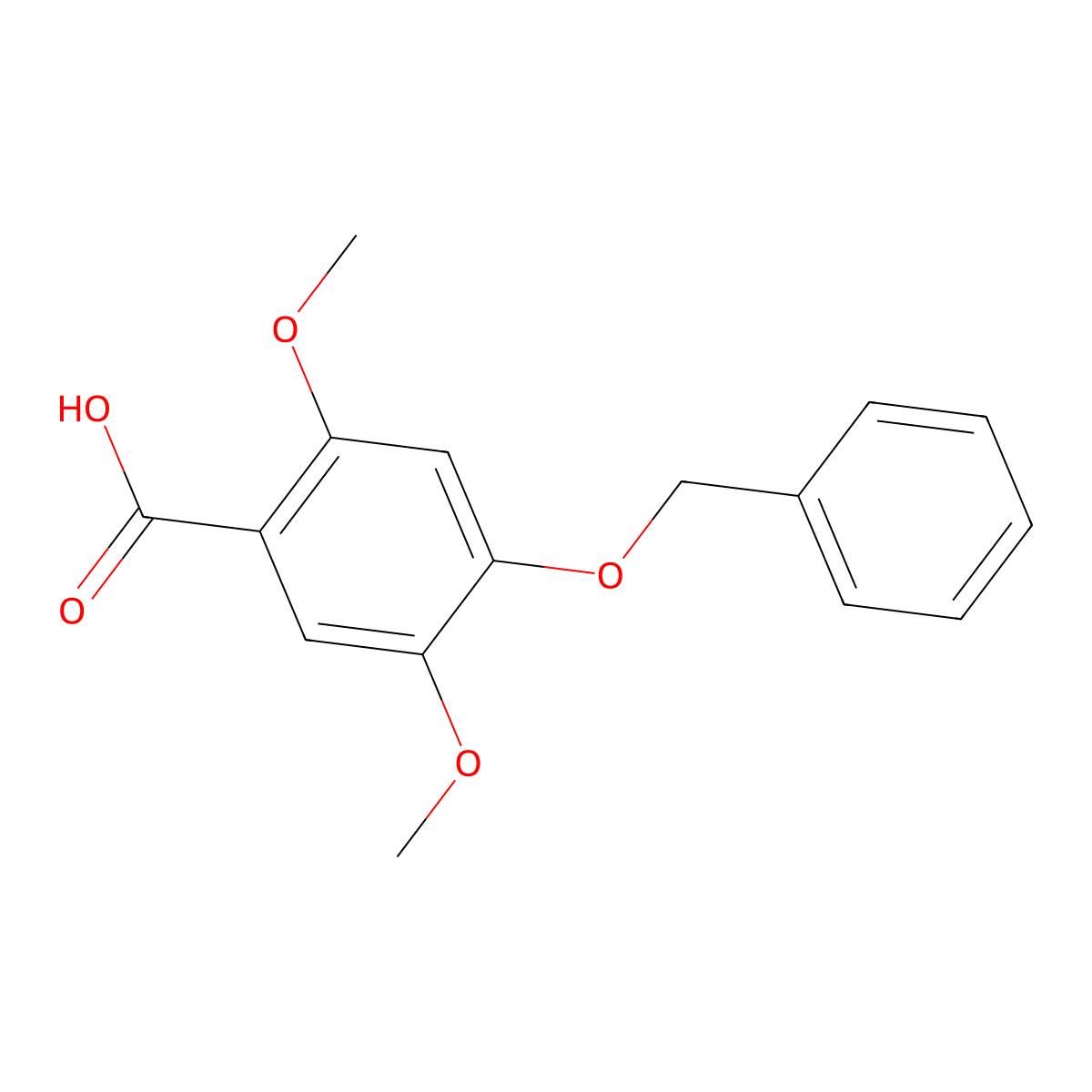 4-(Benzyloxy)-2,5-dimethoxybenzoic acid molecular structure, CAS 214848-08-5