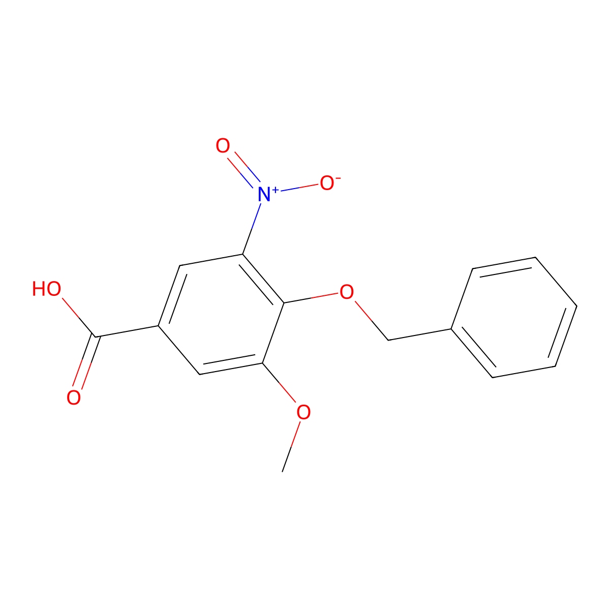 4-(Benzyloxy)-3-methoxy-5-nitrobenzoic acid molecular structure, CAS 214848-09-6