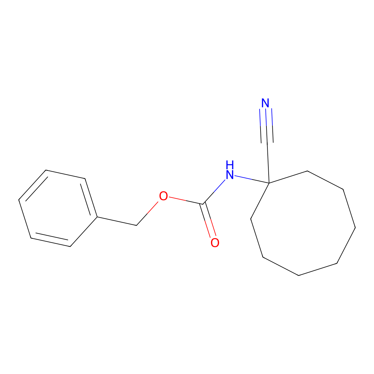 benzyl N-(1-cyanocyclooctyl)carbamate molecular structure, CAS 2148484-74-4