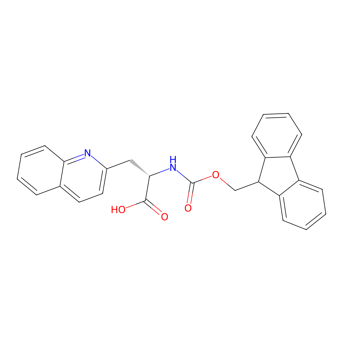 Fmoc-beta-(2-quinolyl)-Ala-OH molecular structure, CAS 214852-56-9