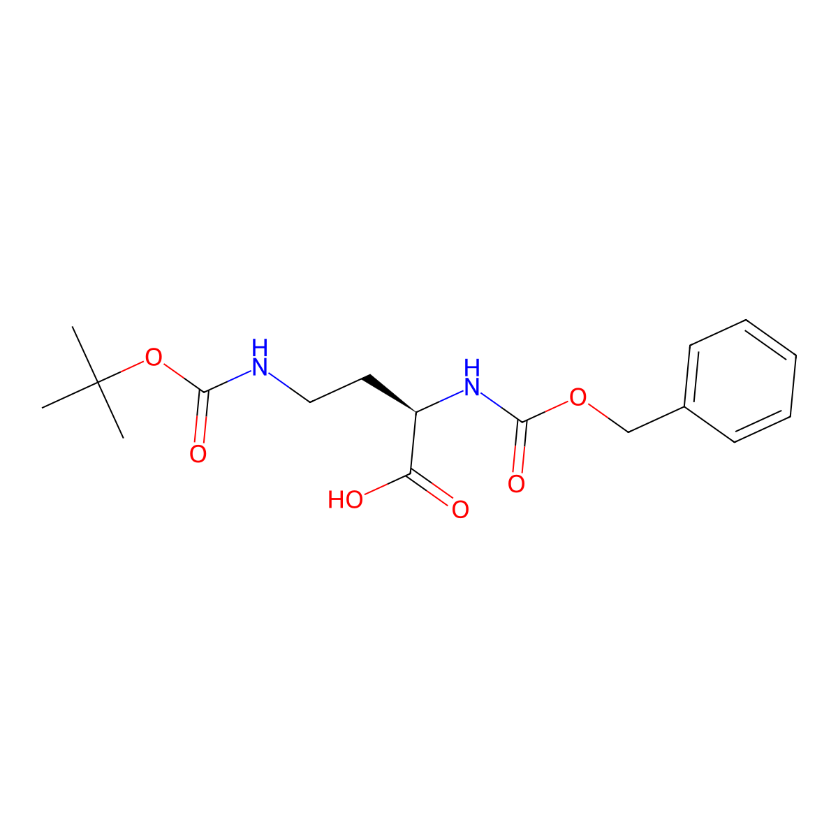(R)-2-(((Benzyloxy)carbonyl)amino)-4-((tert-butoxycarbonyl)amino)butanoic acid molecular structure, CAS 214852-60-5