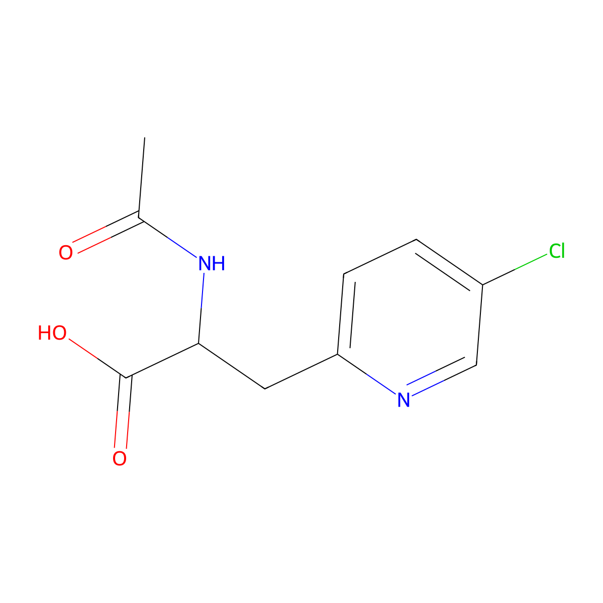 3-(5-Chloropyridin-2-yl)-2-acetamidopropanoic acid molecular structure, CAS 2148569-71-3