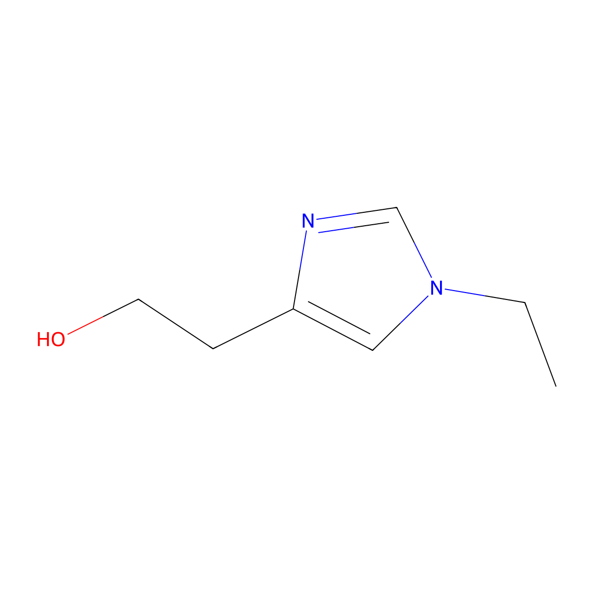 2-(1-Ethyl-1H-imidazol-4-yl)ethan-1-ol molecular structure, CAS 21486-91-9