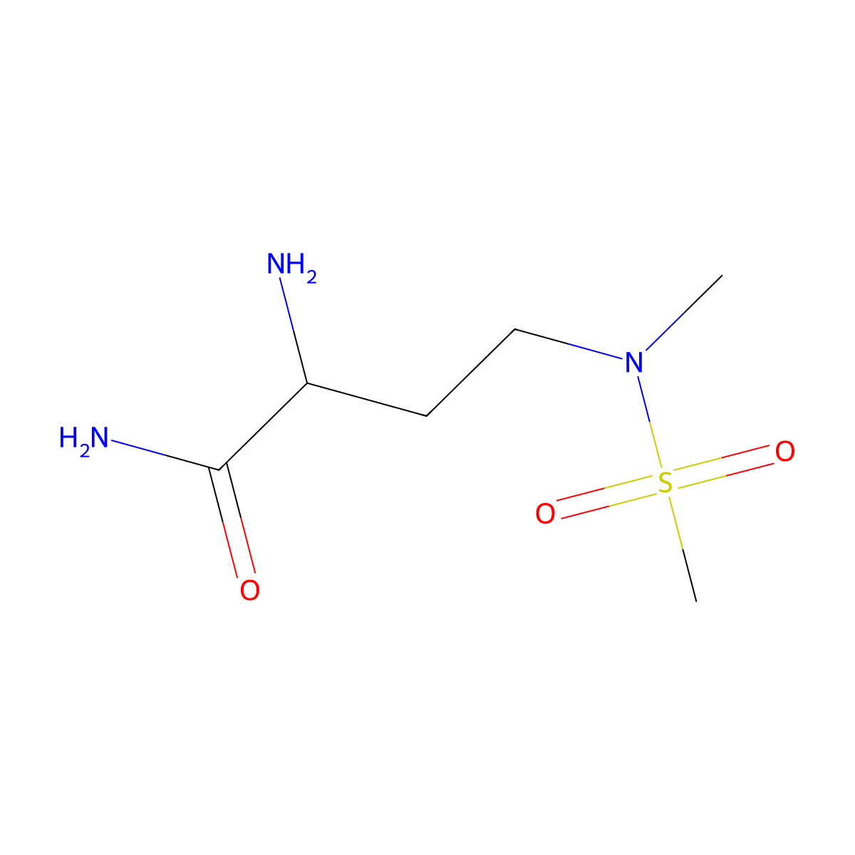 2-amino-4-(N-methylmethanesulfonamido)butanamide molecular structure, CAS 2148614-75-7