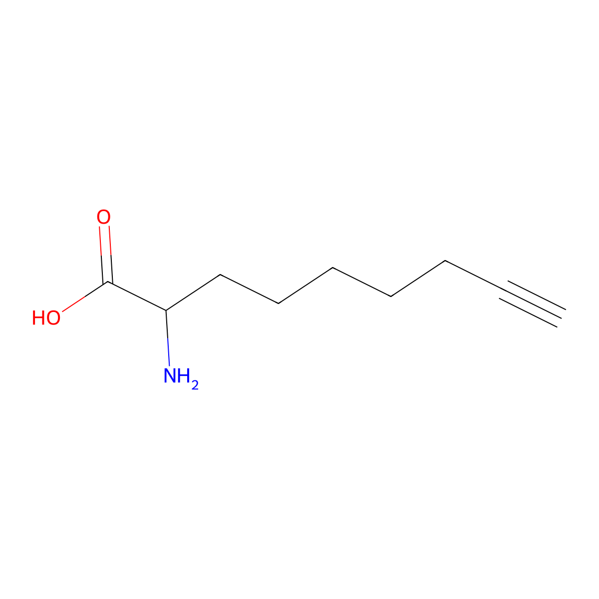 2-Aminonon-8-ynoic acid molecular structure, CAS 2148639-98-7