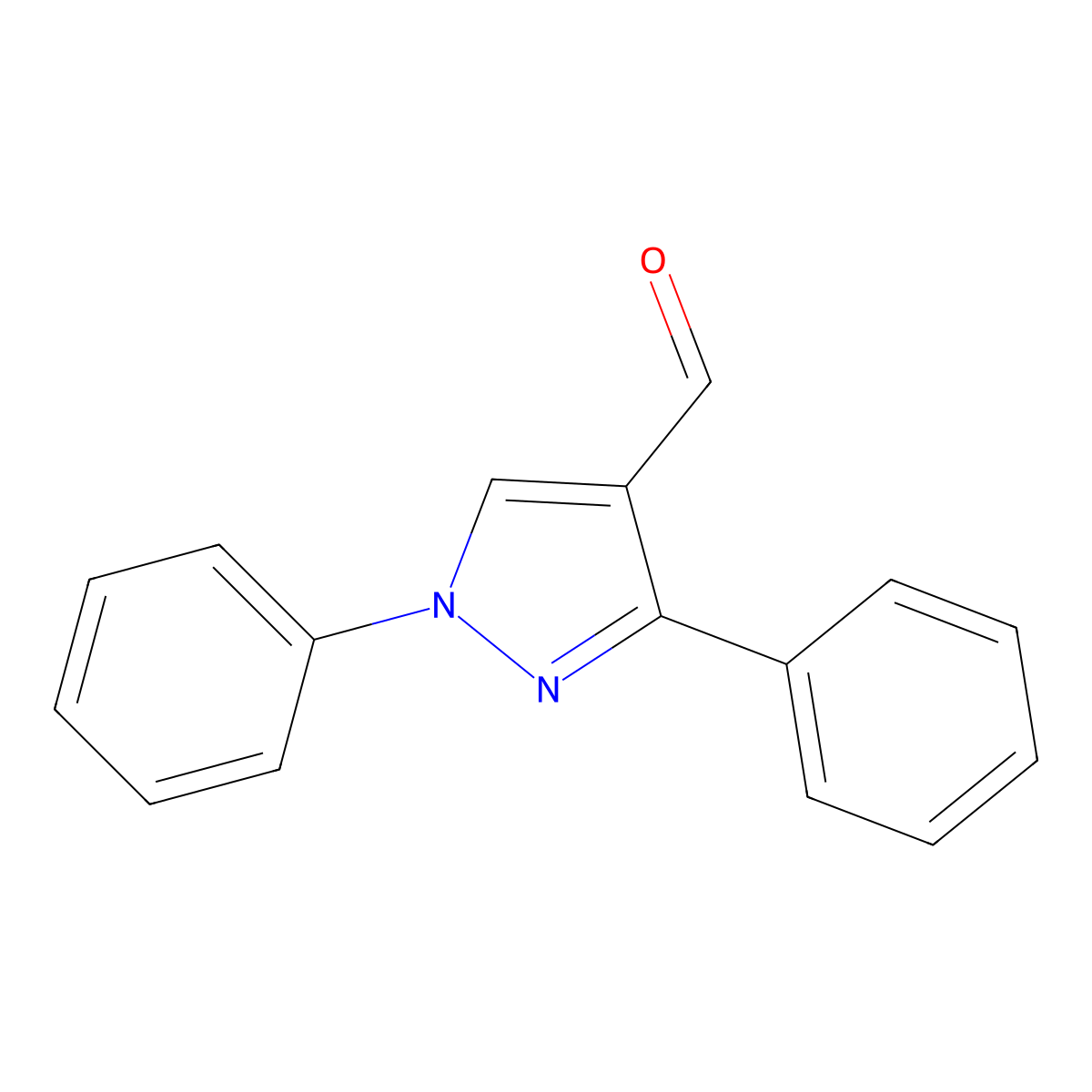 1,3-Diphenyl-1H-pyrazole-4-carboxaldehyde molecular structure, CAS 21487-45-6