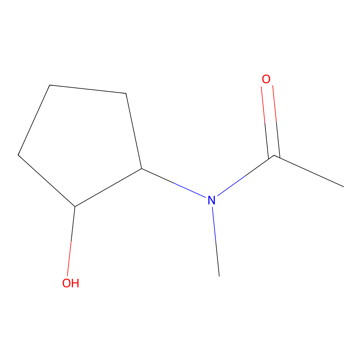 N-(2-hydroxycyclopentyl)-N-methylacetamide molecular structure, CAS 2148714-01-4