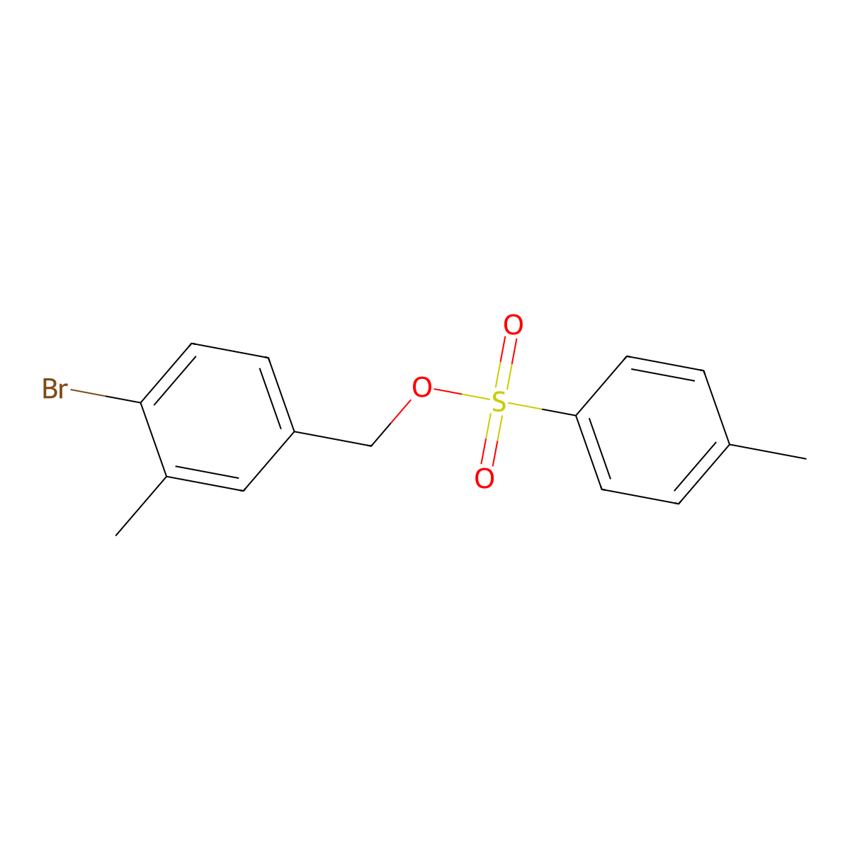 (4-Bromo-3-methylphenyl)methyl 4-methylbenzene-1-sulfonate molecular structure, CAS 2148736-09-6