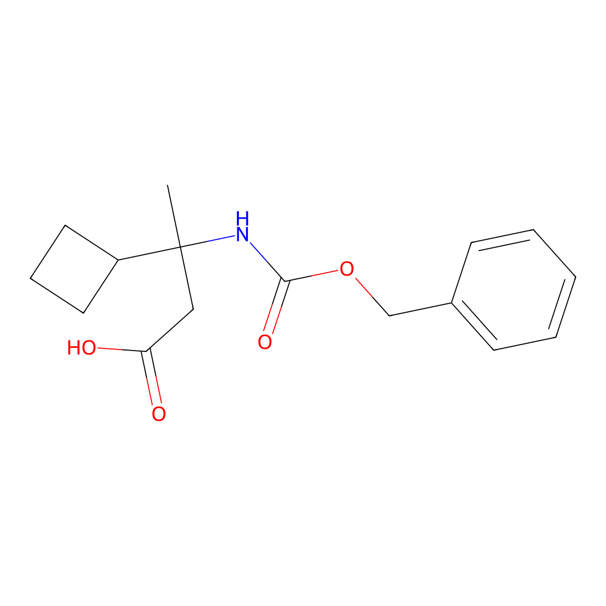 3-{[(Benzyloxy)carbonyl]amino}-3-cyclobutylbutanoic acid molecular structure, CAS 2148748-48-3