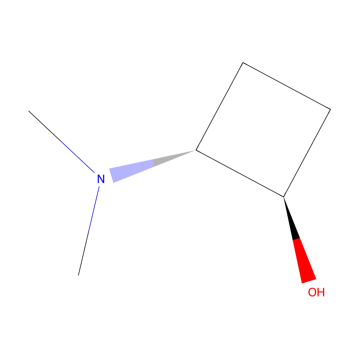 trans-2-(Dimethylamino)cyclobutan-1-ol molecular structure, CAS 2148773-17-3