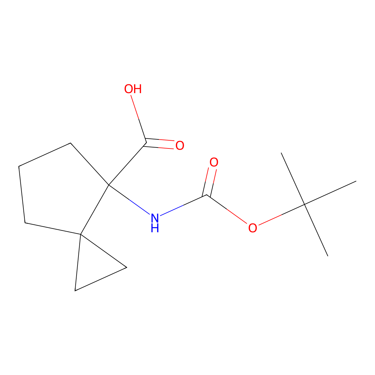 4-{[(Tert-butoxy)carbonyl]amino}spiro[2.4]heptane-4-carboxylic acid molecular structure, CAS 2148809-15-6