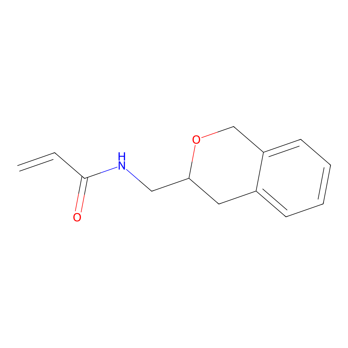 N-[(3,4-dihydro-1H-2-benzopyran-3-yl)methyl]prop-2-enamide molecular structure, CAS 2148875-80-1