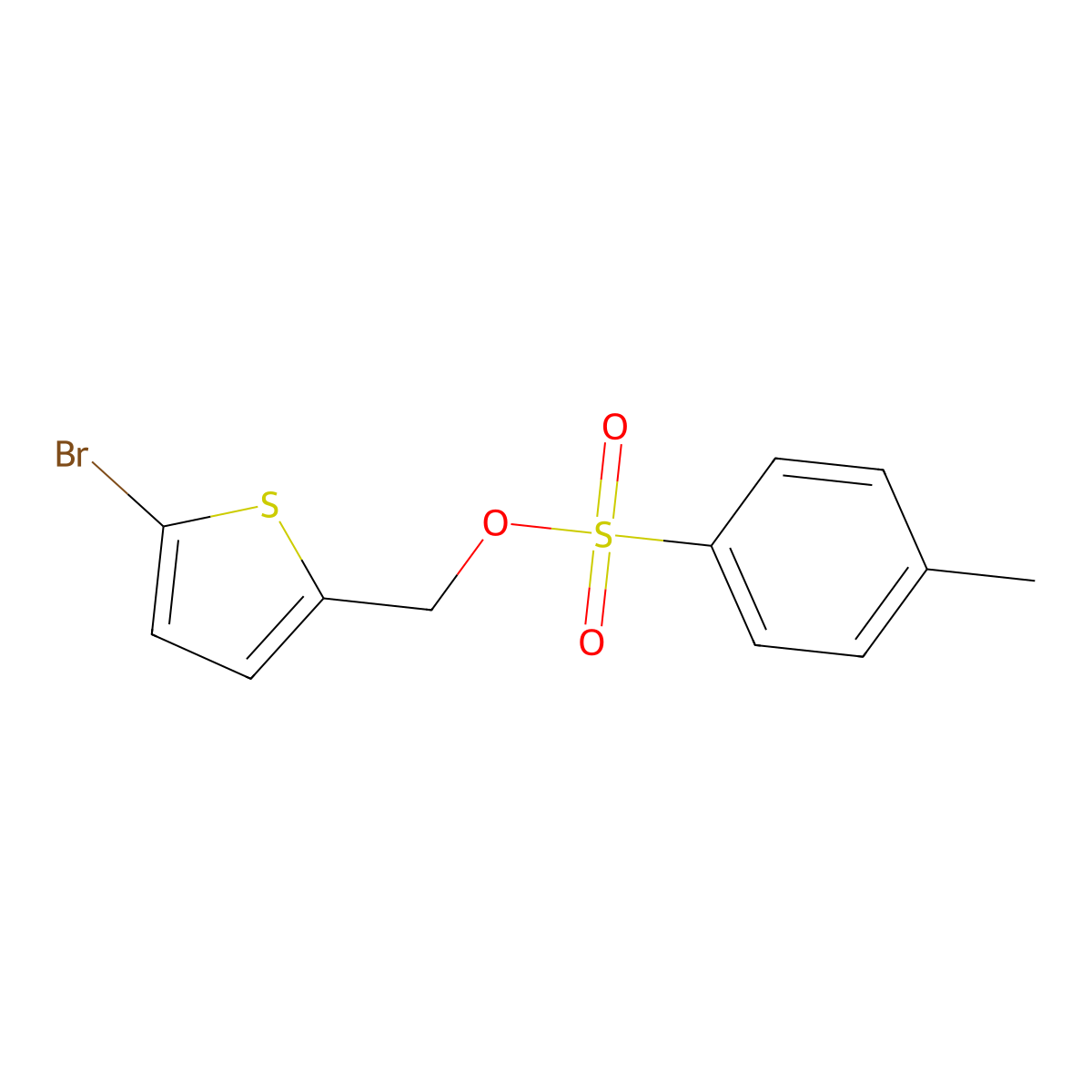 (5-Bromothiophen-2-yl)methyl 4-methylbenzene-1-sulfonate molecular structure, CAS 2148881-66-5