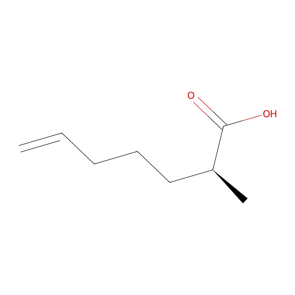 (2S)-2-methylhept-6-enoic Acid molecular structure, CAS 214892-54-3