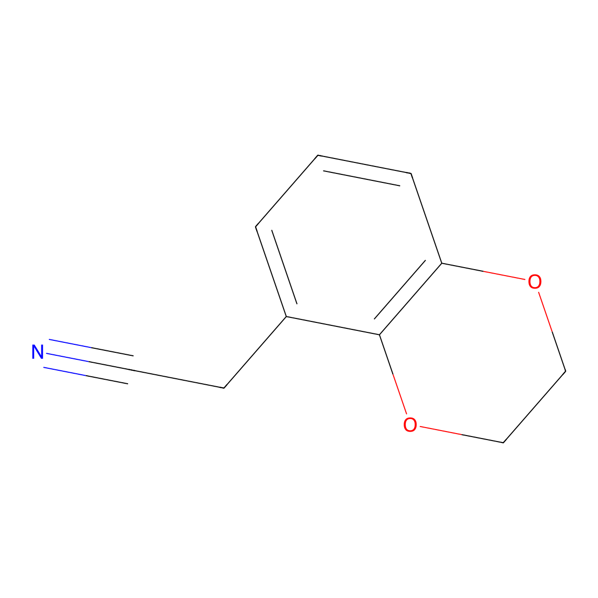 2-(2,3-Dihydro-1,4-benzodioxin-5-yl)acetonitrile molecular structure, CAS 214894-99-2
