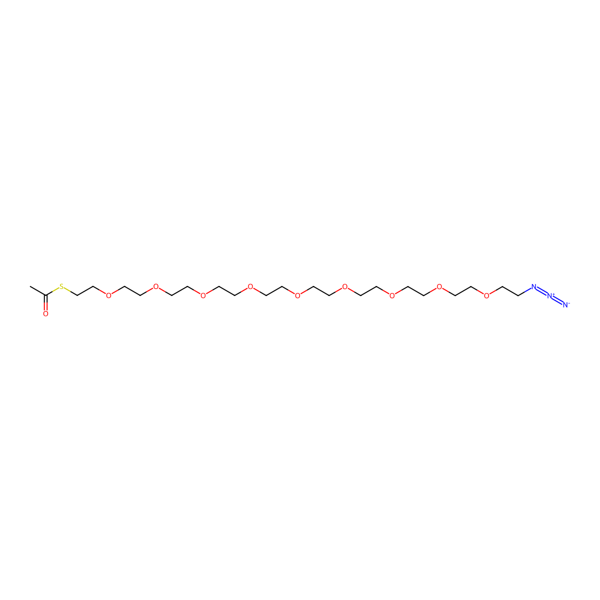 Azido-PEG9-S-methyl ethanethioate molecular structure, CAS 2148986-33-6