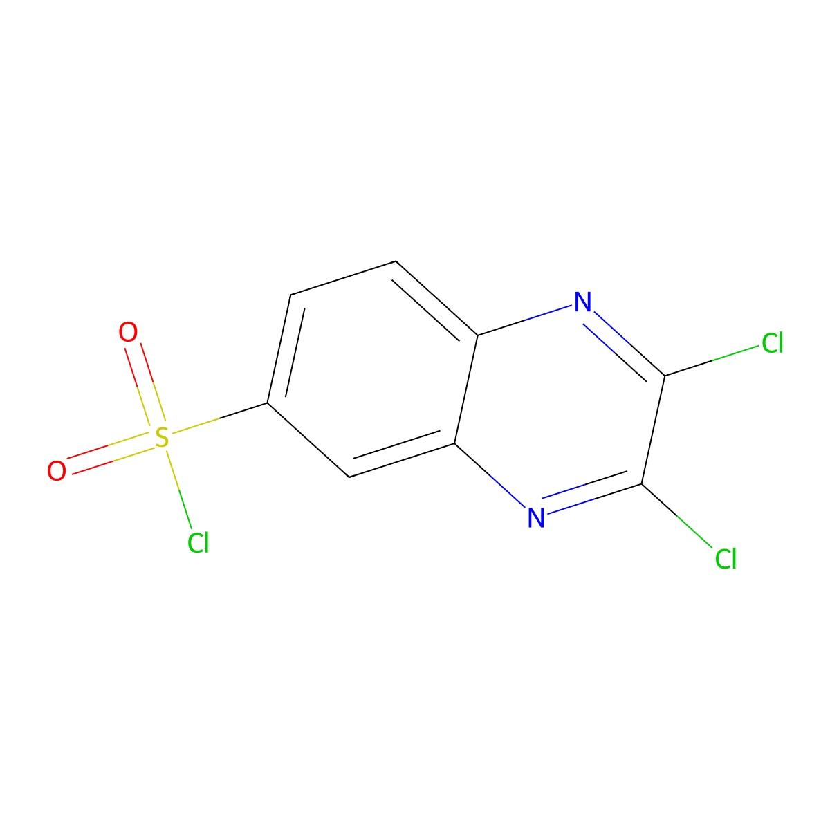 2,3-Dichloroquinoxaline-6-sulfonyl chloride molecular structure, CAS 2149-05-5