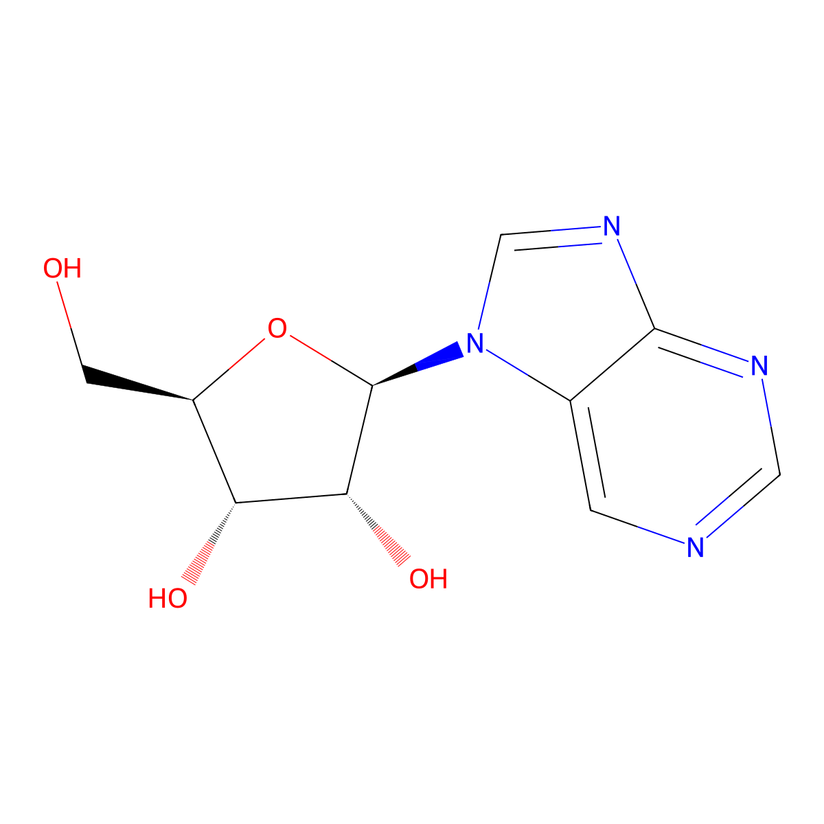 7-beta-D-Ribofuranosyl-7H-purine molecular structure, CAS 2149-71-5