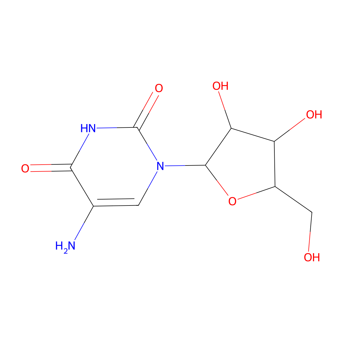 5-Aminouridine molecular structure, CAS 2149-76-0