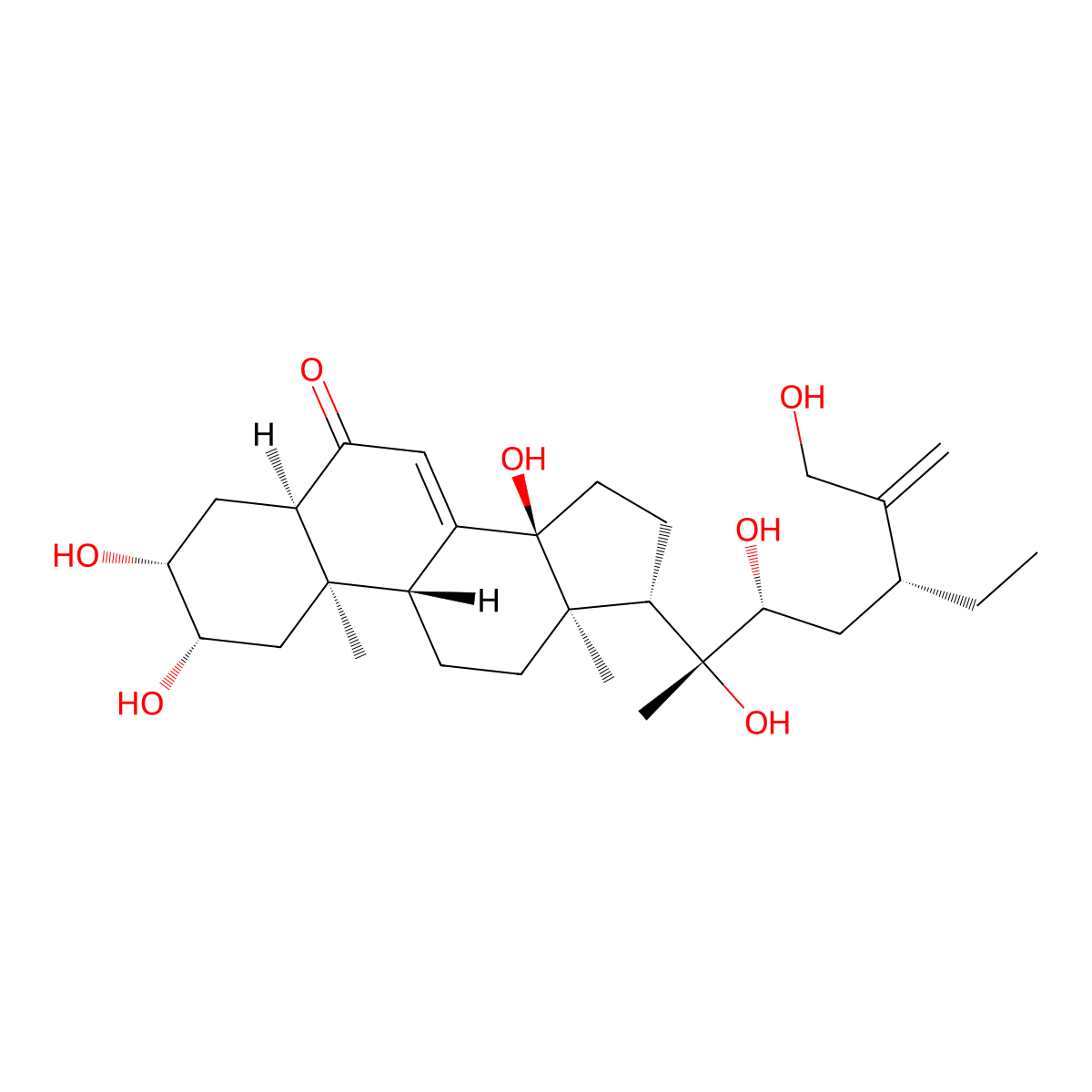 Ajugasteron B molecular structure, CAS 21490-21-1