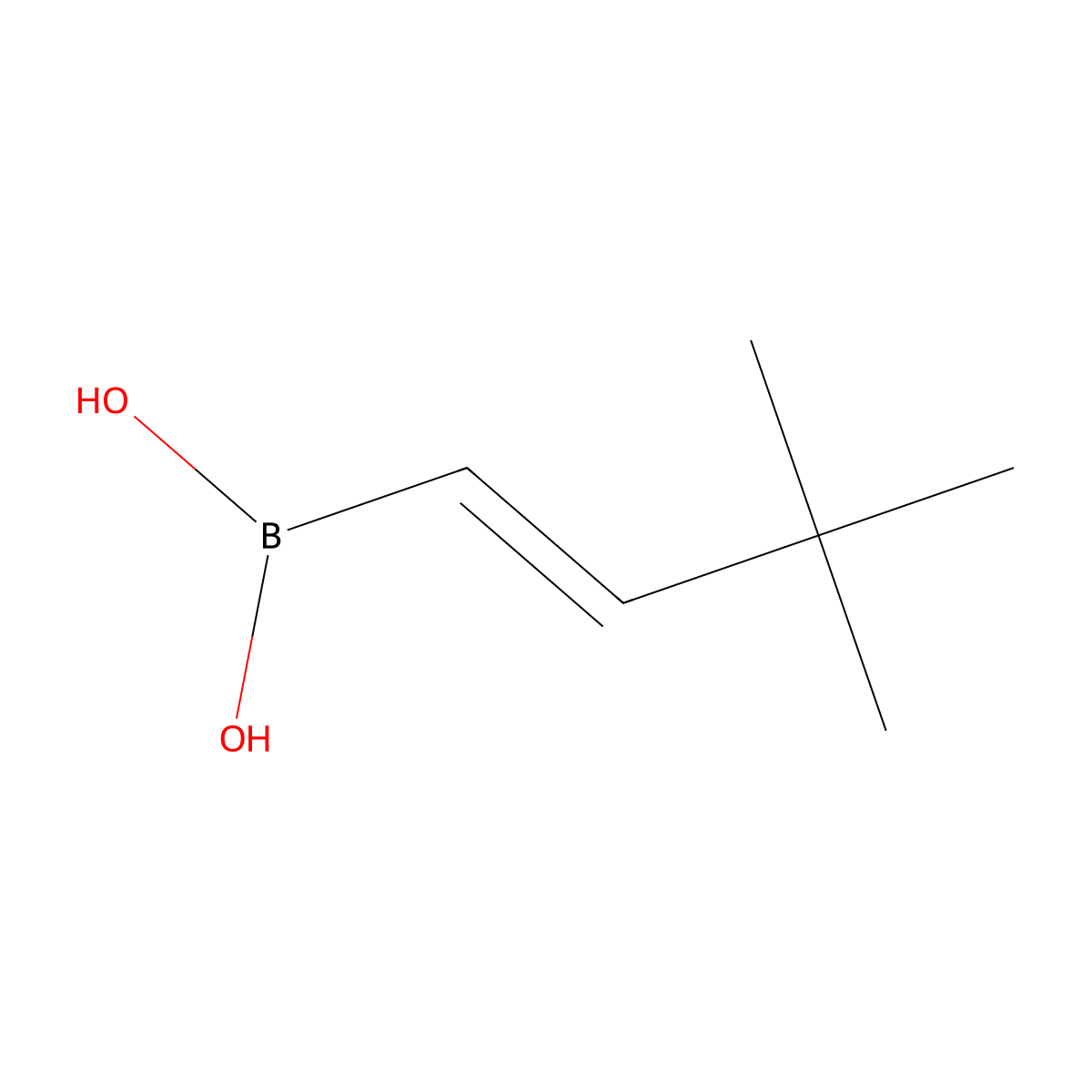 3,3-Dimethyl-1-butenylboronic acid molecular structure, CAS 214907-15-0