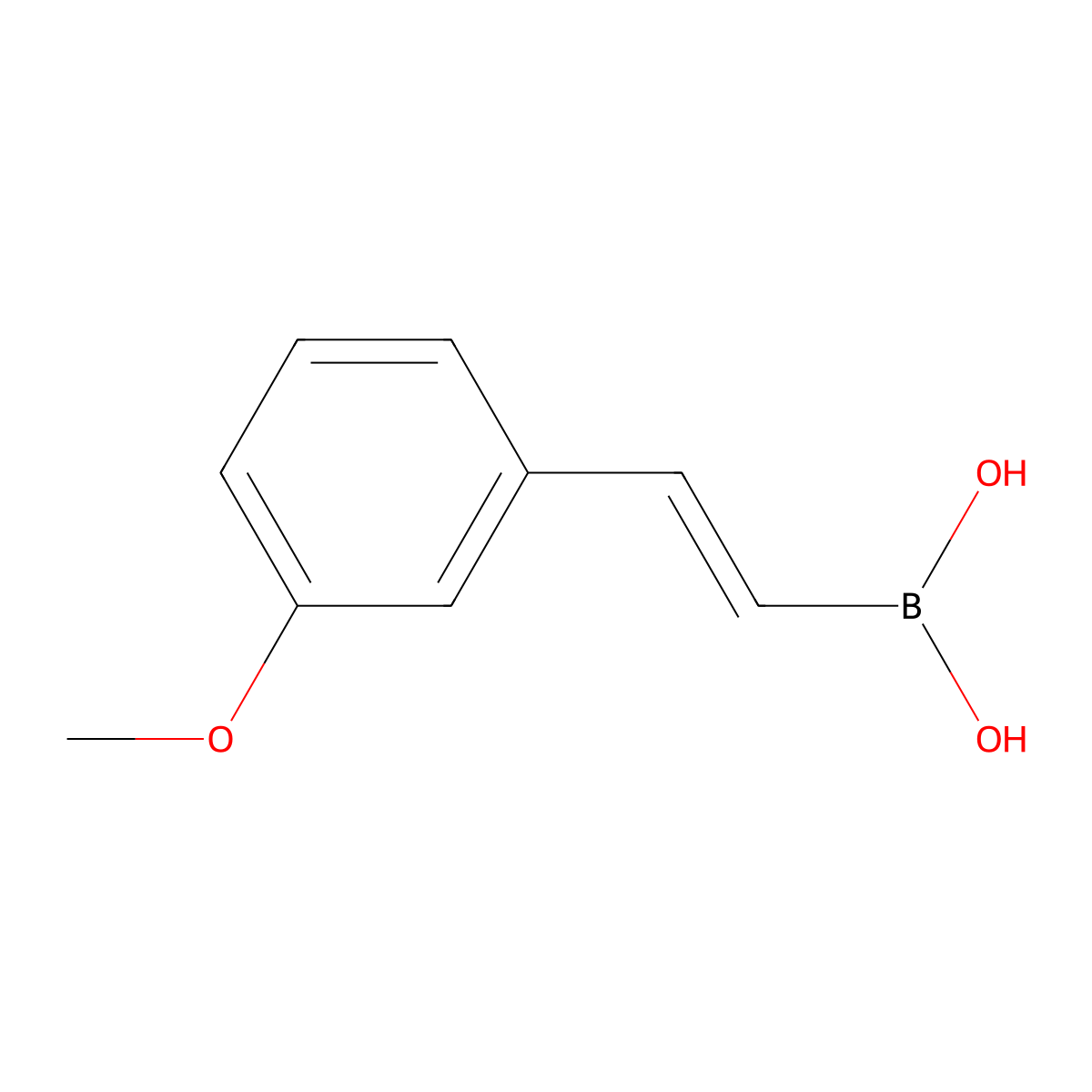 trans-2-(3-Methoxyphenyl)vinylboronic acid molecular structure, CAS 214907-17-2