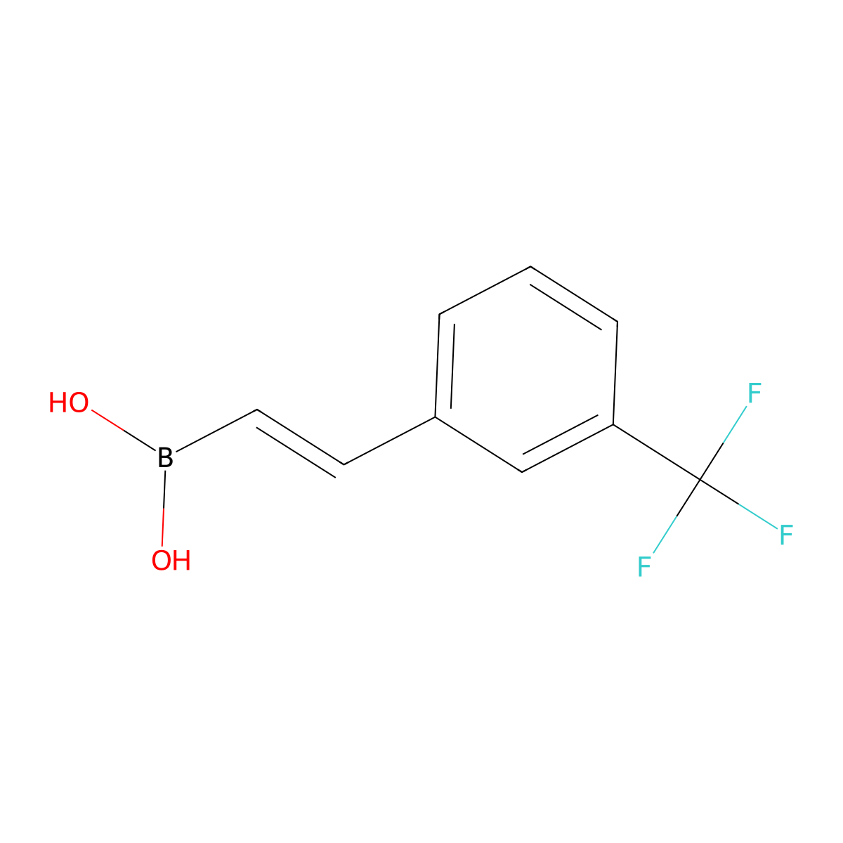 {2-[3-(Trifluoromethyl)phenyl]ethenyl}boronic acid molecular structure, CAS 214907-20-7