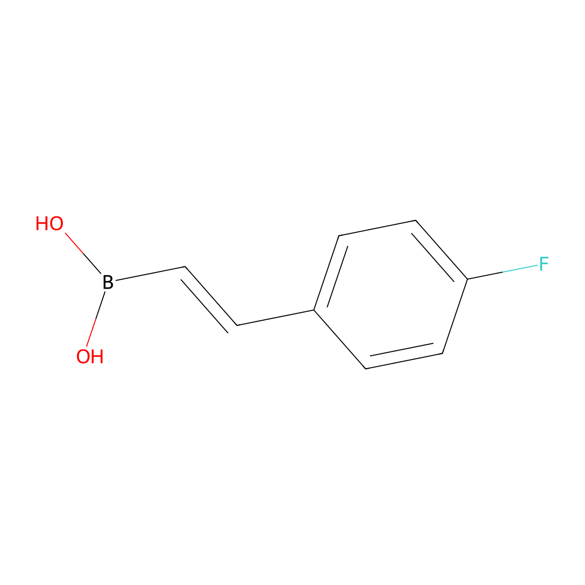 trans-2-(4-Fluorophenyl)vinylboronic acid molecular structure, CAS 214907-24-1