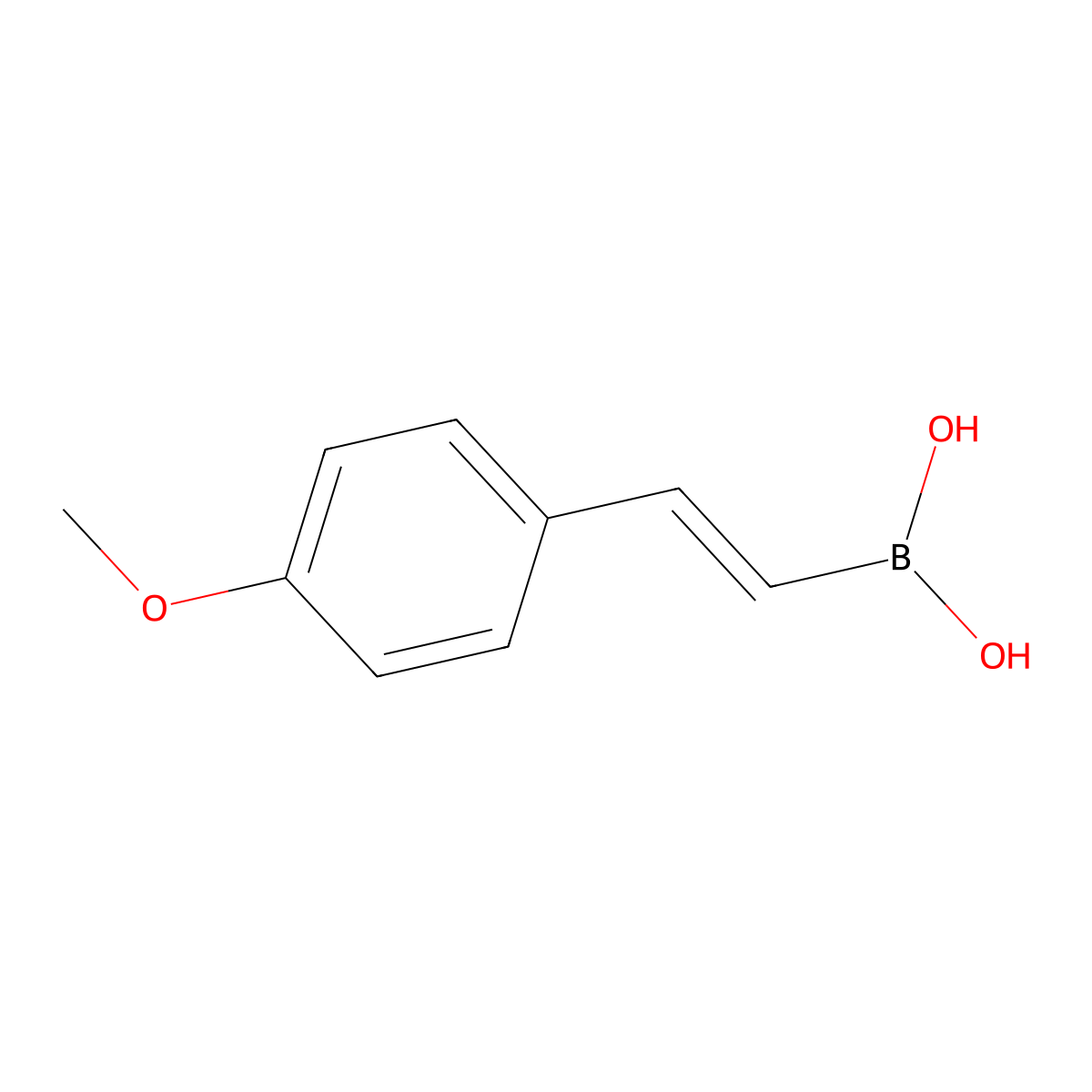 4-Methoxyphenylvinyl boronic acid molecular structure, CAS 214907-25-2
