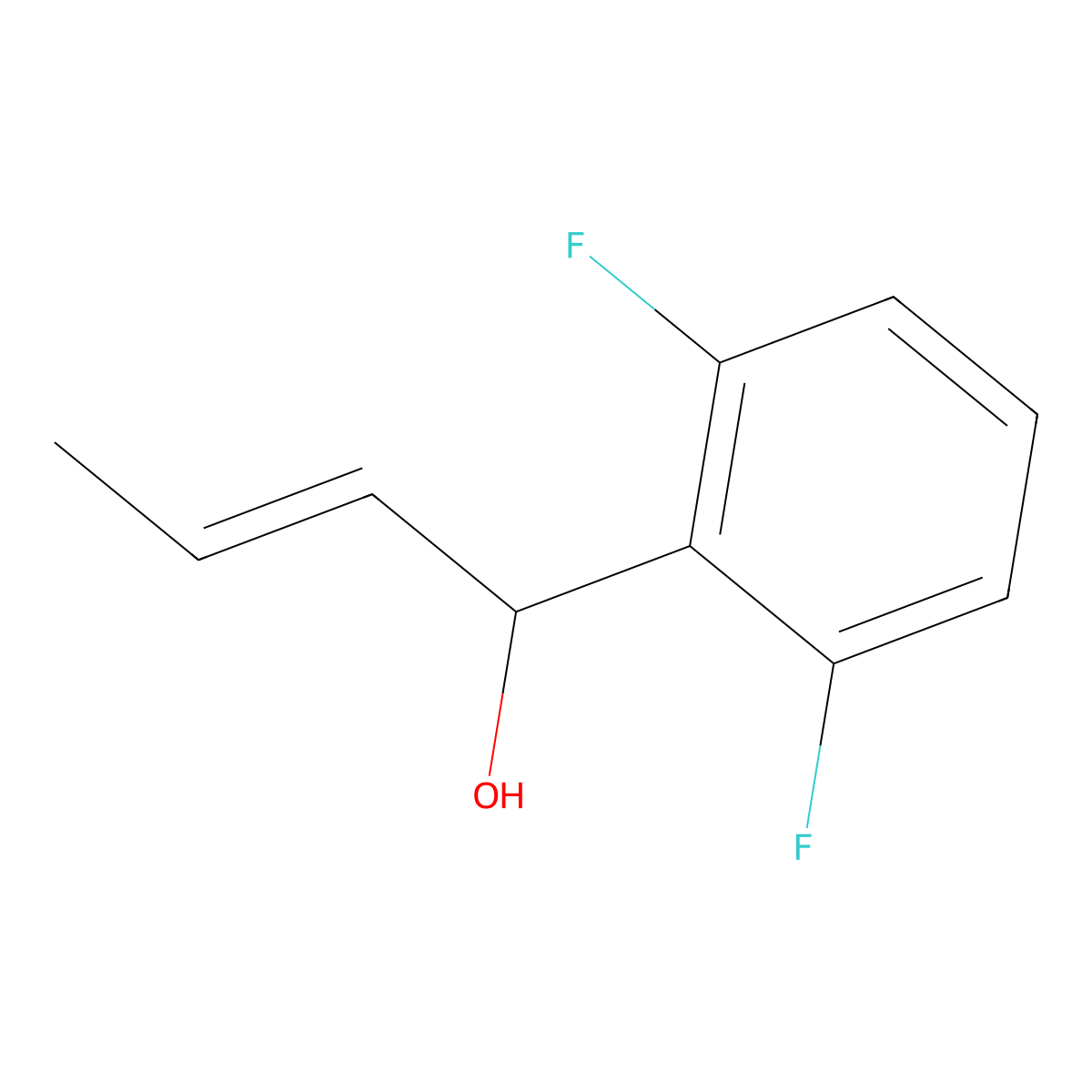 (E)-1-(2,6-difluorophenyl)but-2-en-1-ol molecular structure, CAS 2149118-69-2