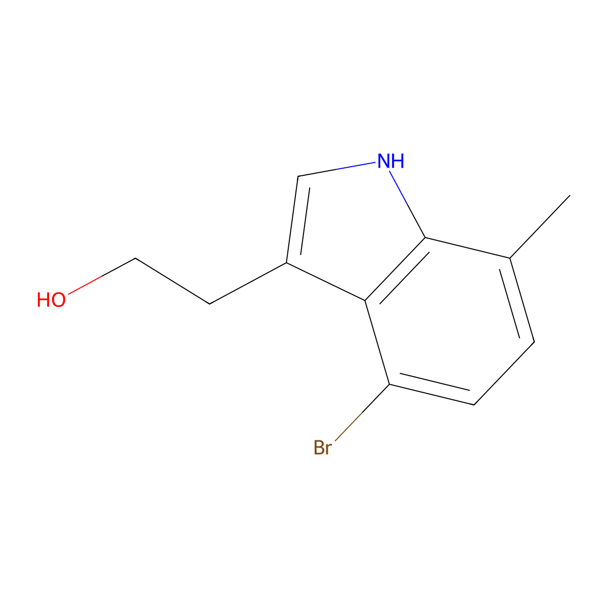 2-(4-Bromo-7-methyl-1H-indol-3-yl)ethanol molecular structure, CAS 214915-69-2