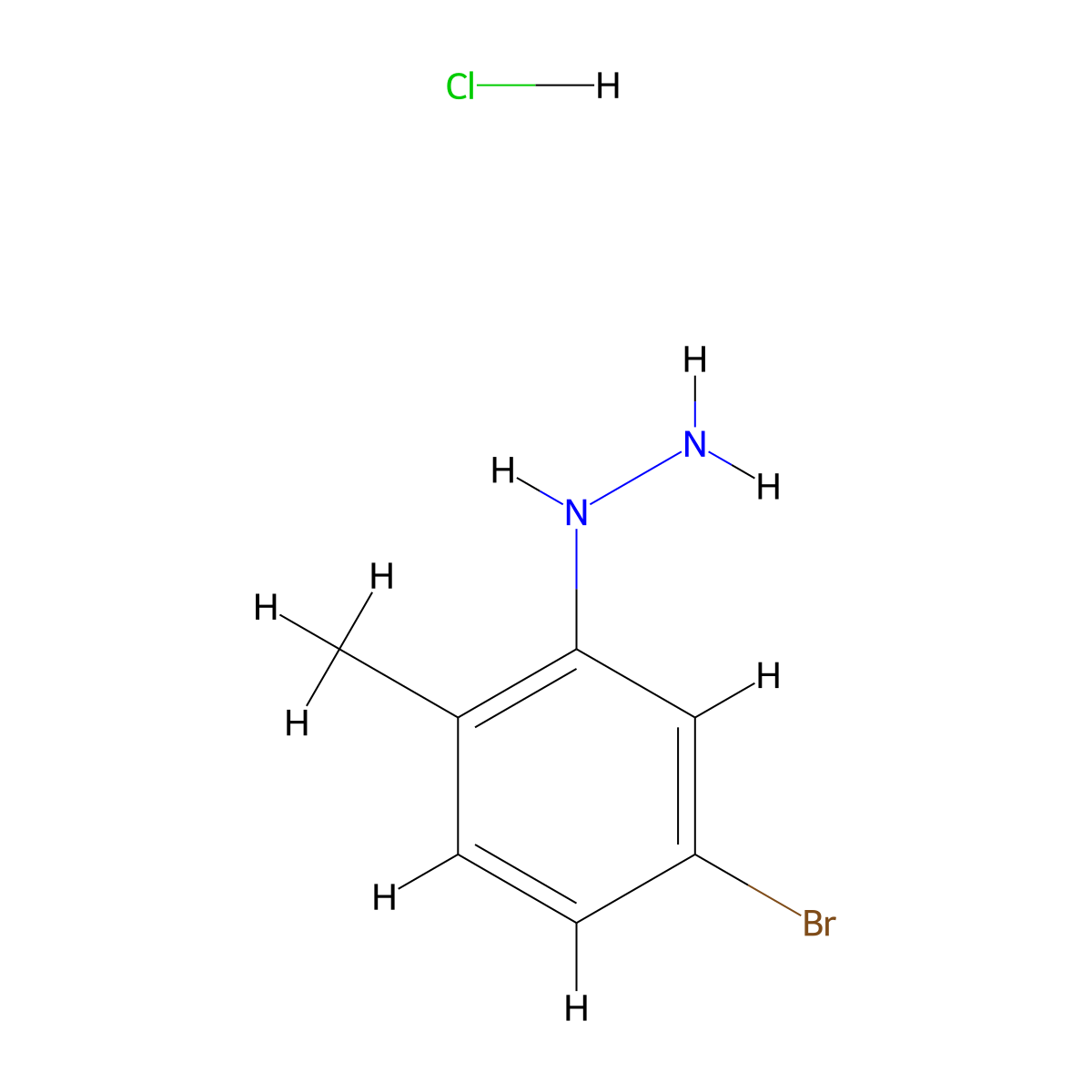 (5-Bromo-2-methylphenyl)hydrazine hydrochloride molecular structure, CAS 214915-80-7