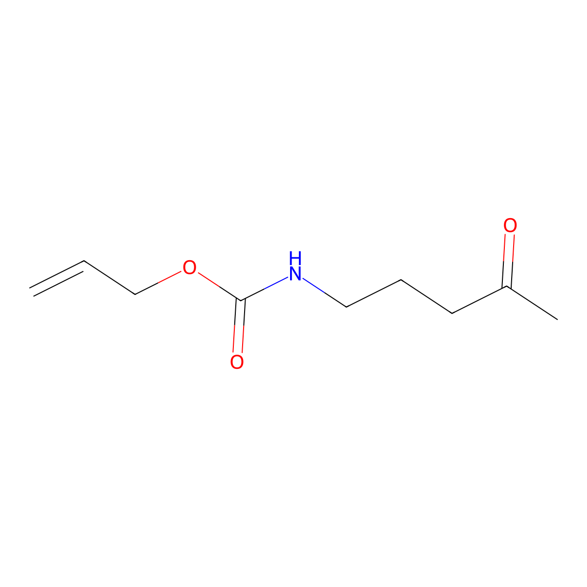 prop-2-en-1-yl N-(4-oxopentyl)carbamate molecular structure, CAS 2149160-07-4
