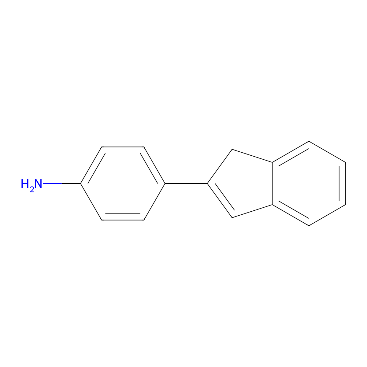 4-(1H-Inden-2-yl)aniline molecular structure, CAS 214917-95-0